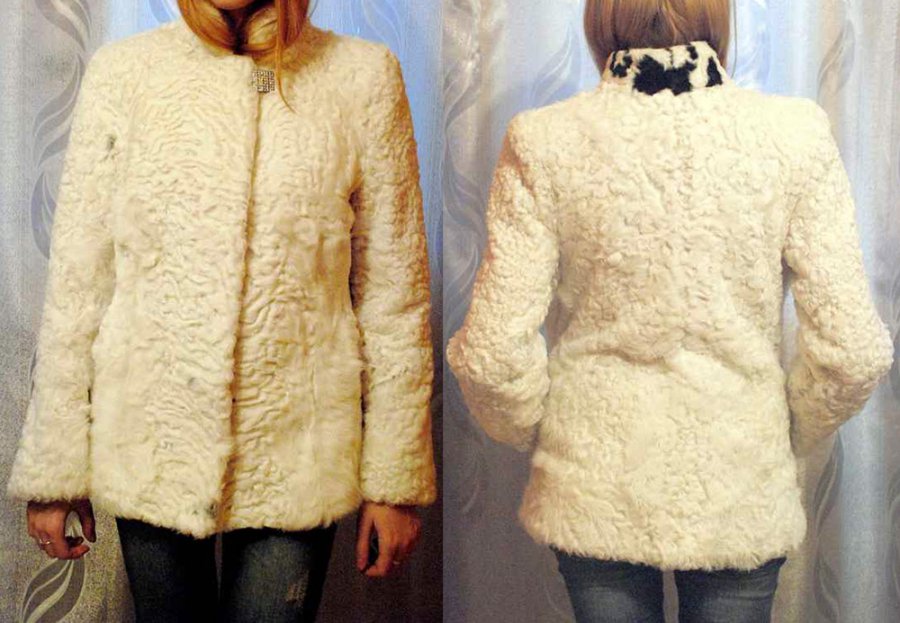 Karakul sheepskin coat