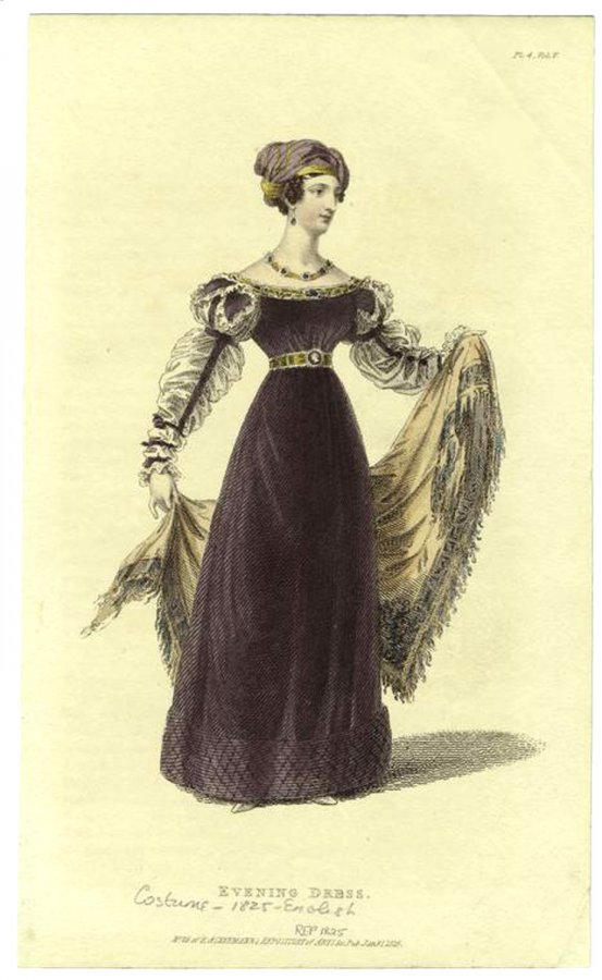 Antique dresses in illustrations