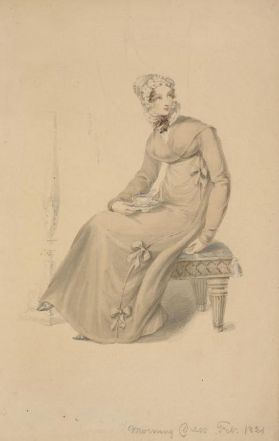 Fashion illustration of the first half of the 19th century