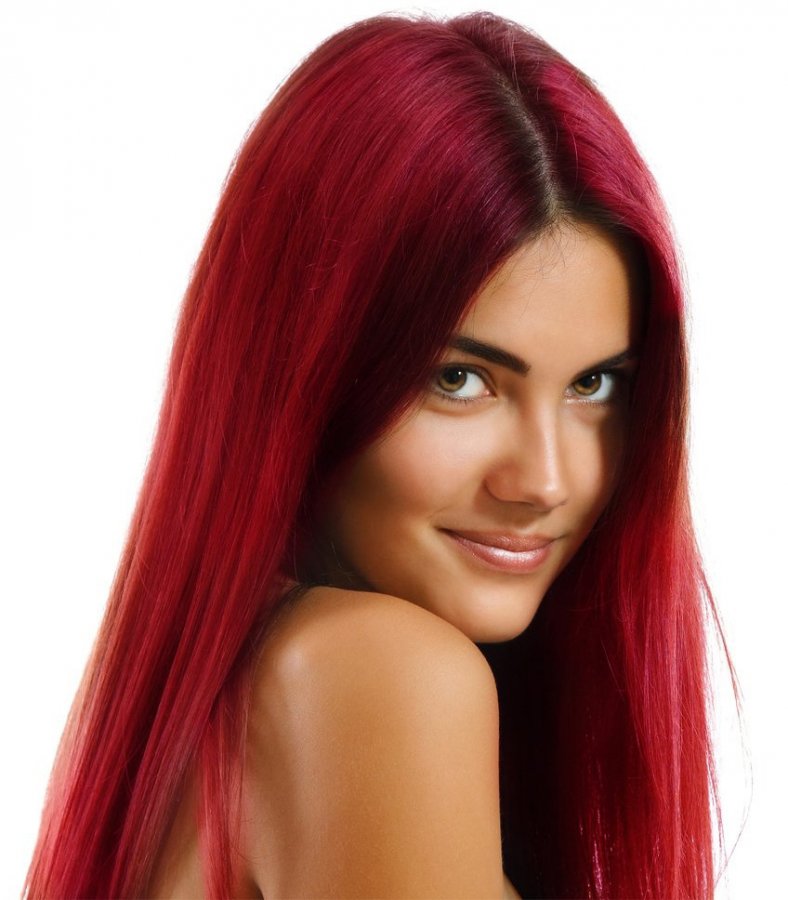 Bright hair color, photo