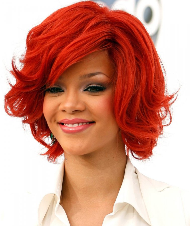 Bright hair color, photo