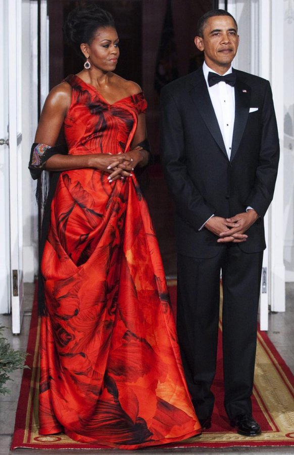 Michelle Obama's red dress