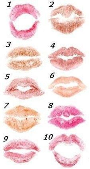 How to find out the character of a girl by lipstick print