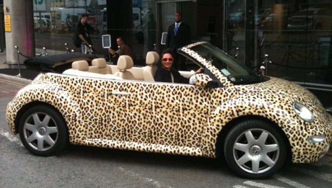 Small leopard car for a girl