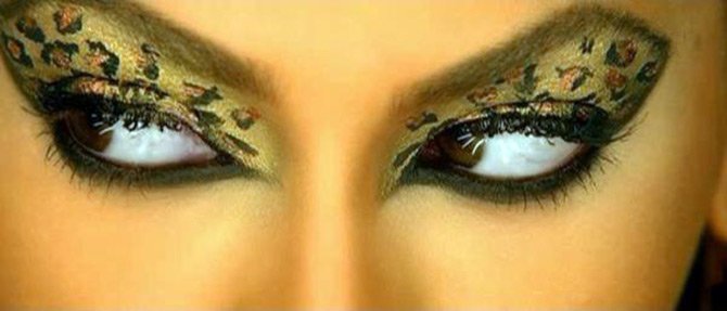 Leopard eye makeup - photo