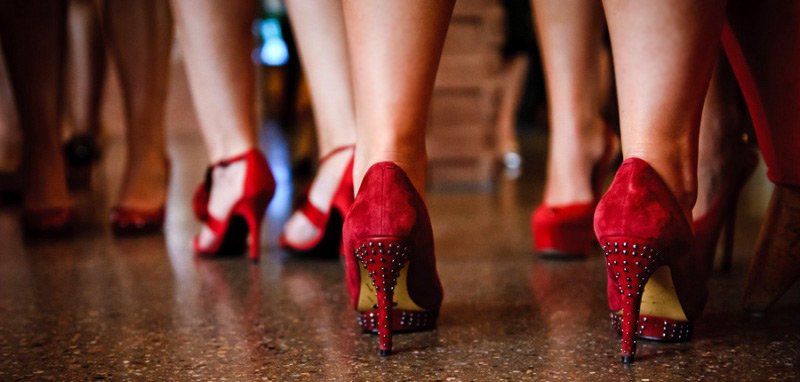 Womens shoes with red heels