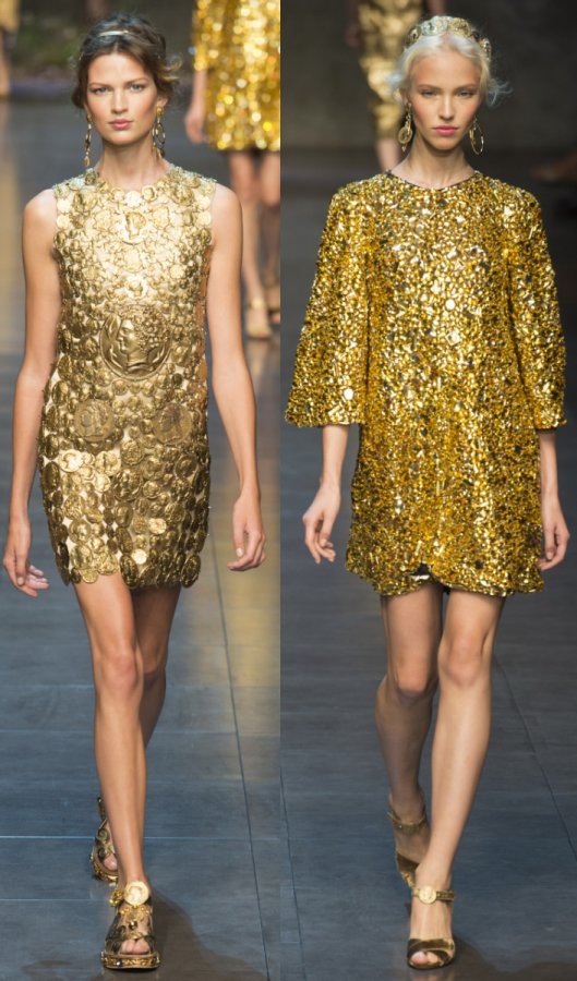 Gold dresses spring-summer 2024