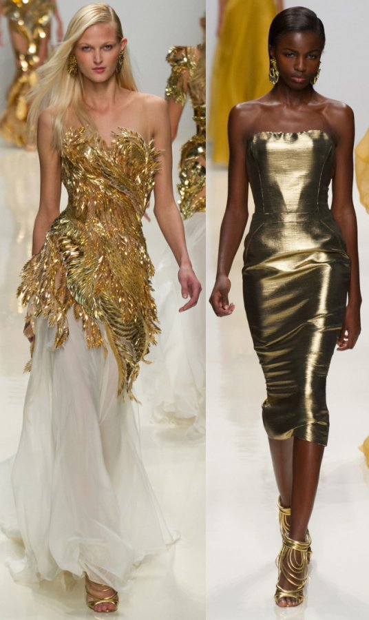 Beautiful golden dresses