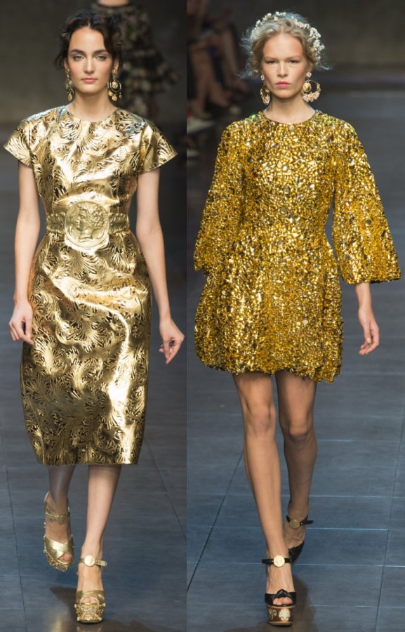 Gold dresses spring-summer 2024