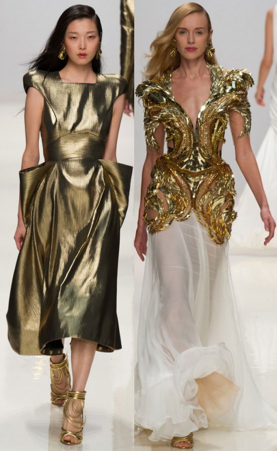 Beautiful golden dresses