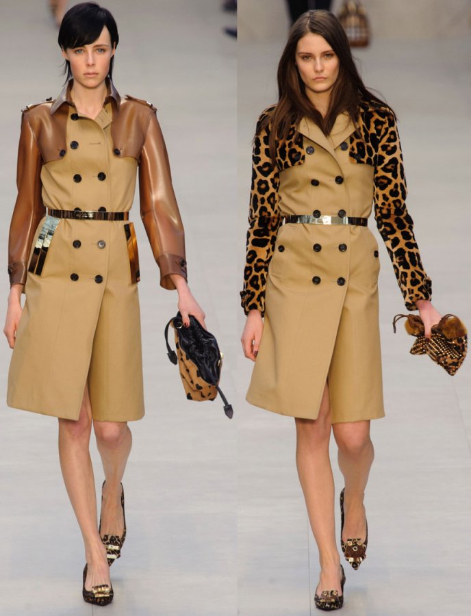 Clothes from the Burberry collection