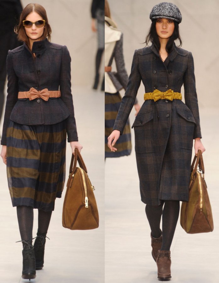 Clothes from the Burberry collection