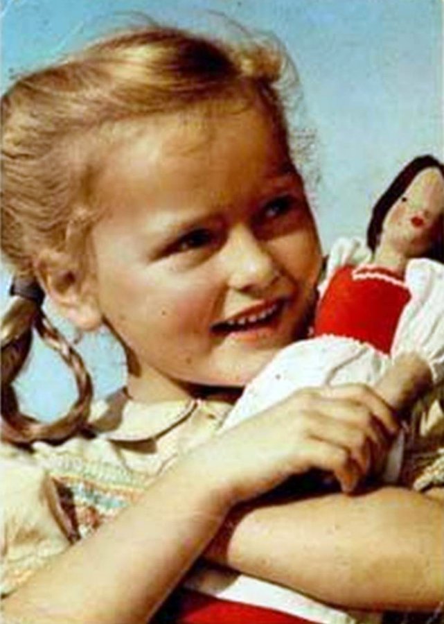 Soviet girl with a doll