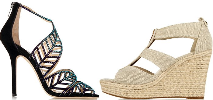 Jimmy Choo and Michael Kors sandals