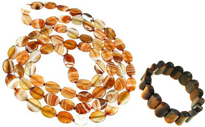 Onyx beads and bracelet