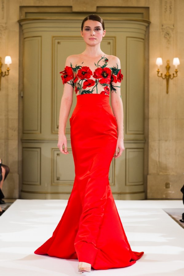 Red dress from the Yanina collection