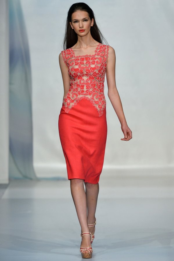 Red dress from the collection Luisa Beccaria