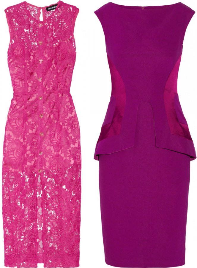 Fuchsia and purple dress