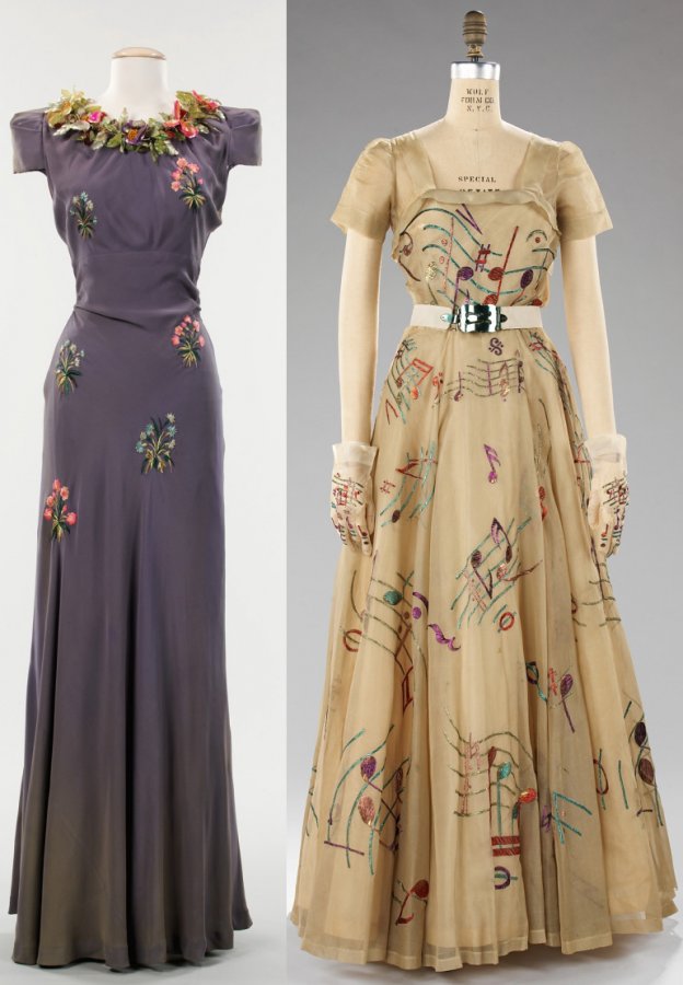 dresses from the 30s by Elsa-Schiaparelli