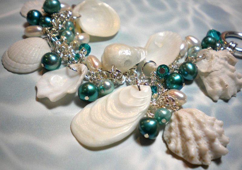 DIY seashell jewelry