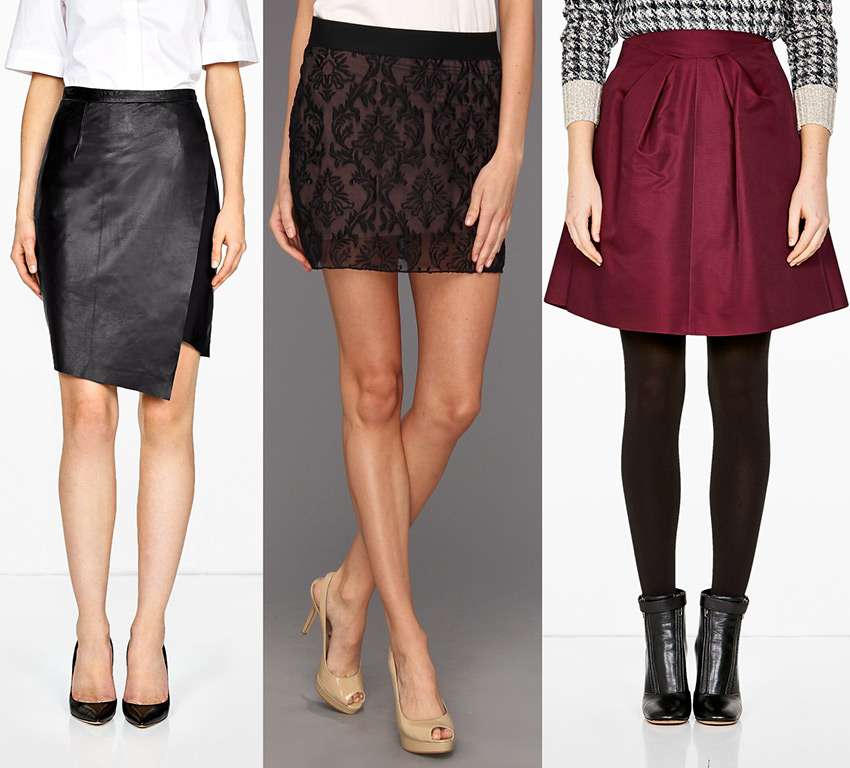 Girls in skirts of different lengths