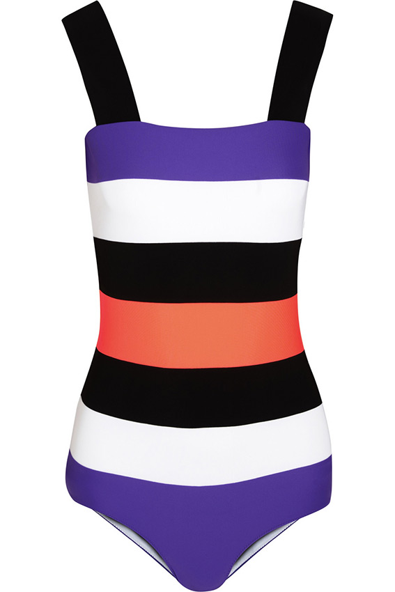 striped swimsuit