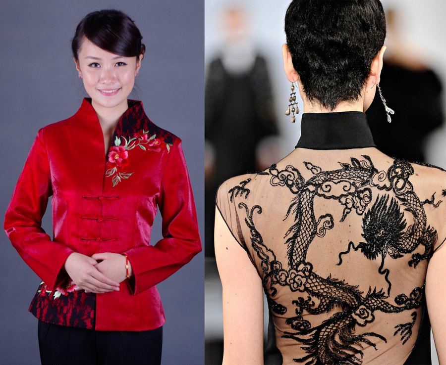 Chinese style chinoiserie in clothes