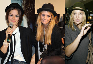 Men's hats in women's wardrobe