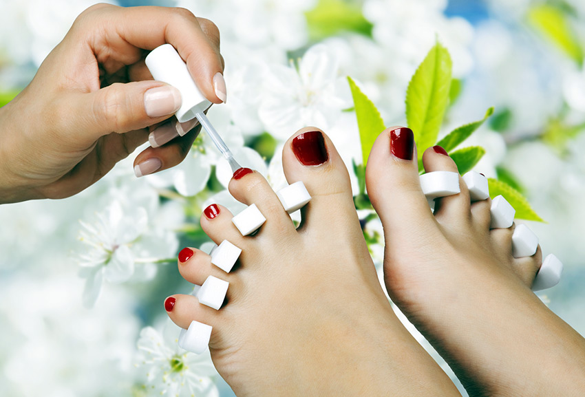 Summer pedicure and foot care