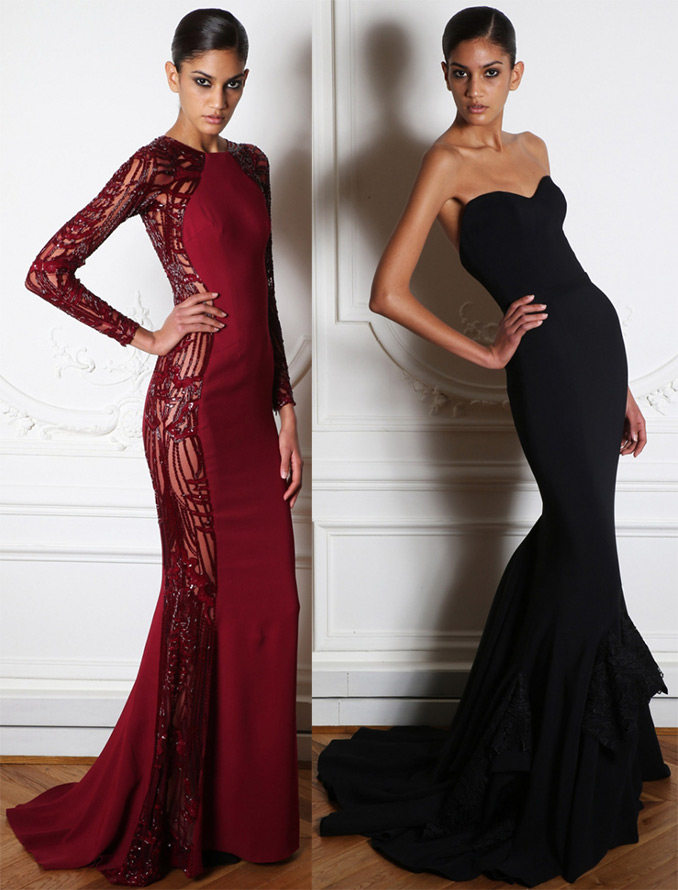 Floor-length evening dresses