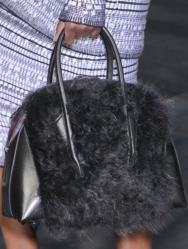 Black fur bag