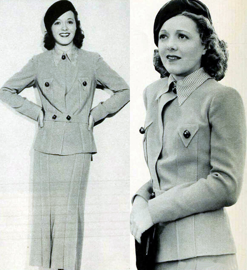 1930s fashion women suit