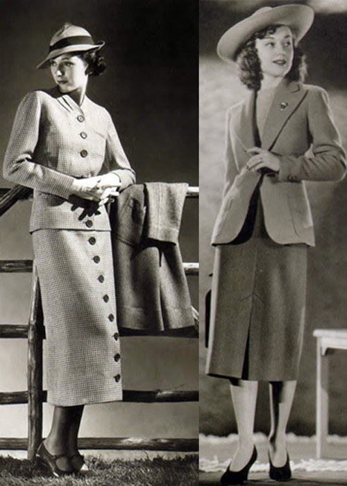 1930s fashion women suit