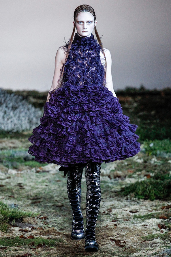 Alexander McQueen Purple Dress