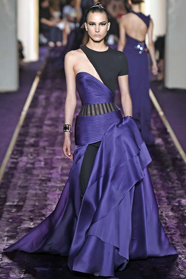 Photo of a purple Versace dress