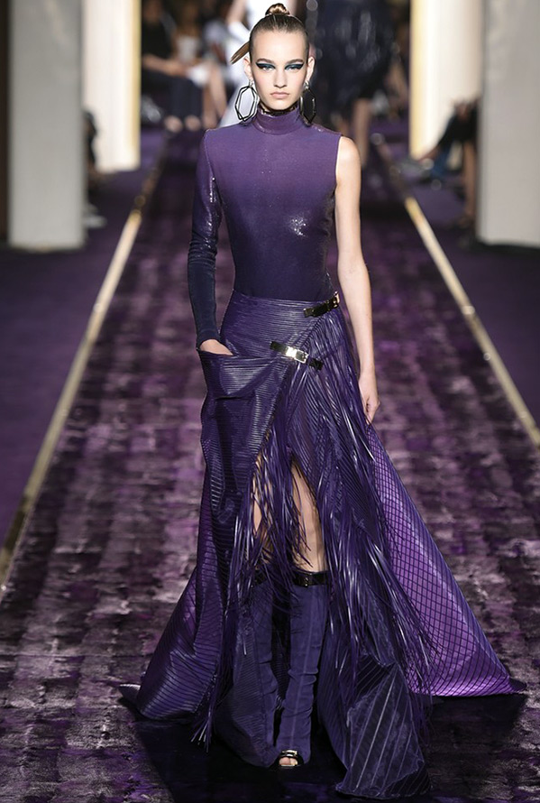 Photo of a purple Versace dress