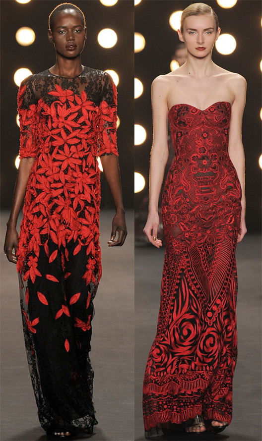 Red and black dresses fall-winter 2024-2025