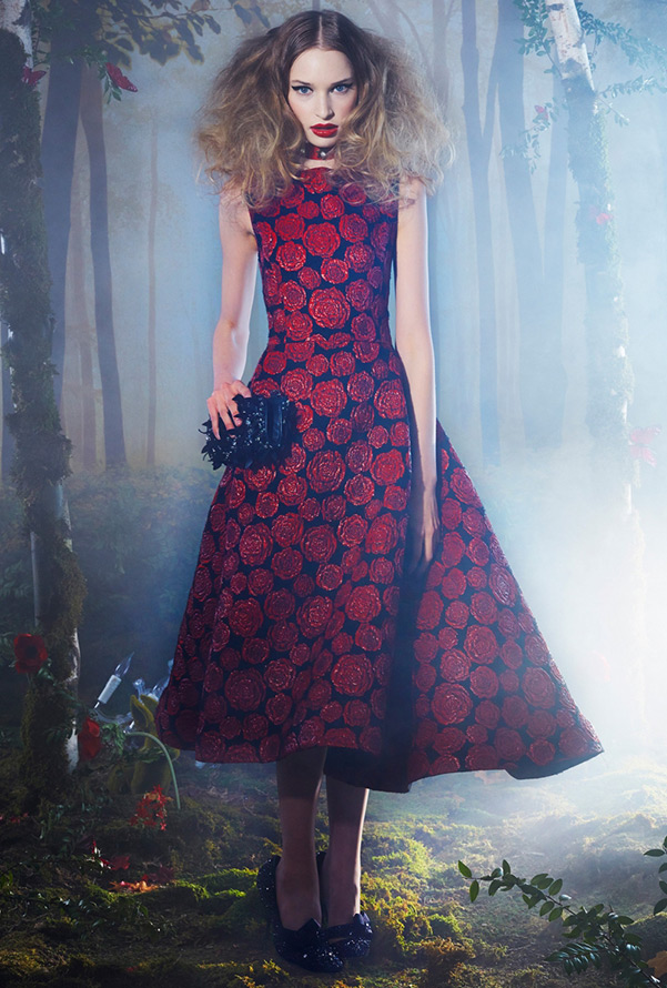 Dress with red flowers