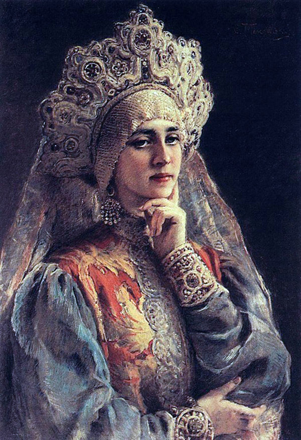 Russian beauty in a kokoshnik