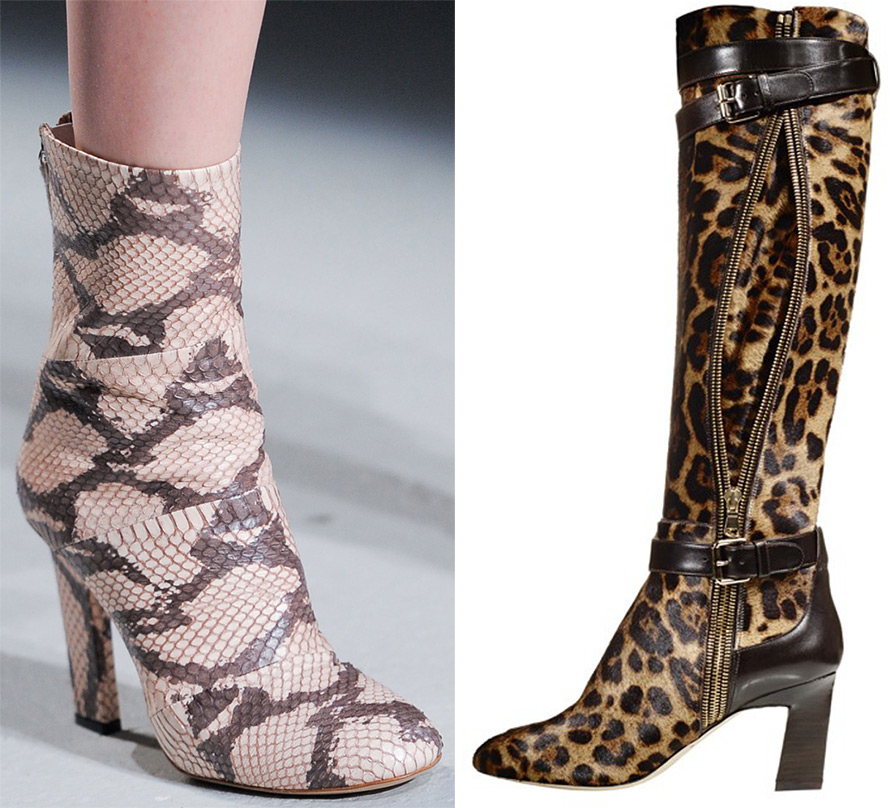 Boots - reptile and leopard