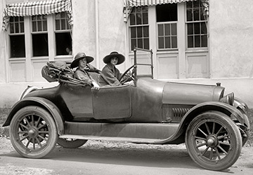 Vintage cars and girls