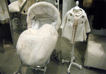 Fur strollers for children