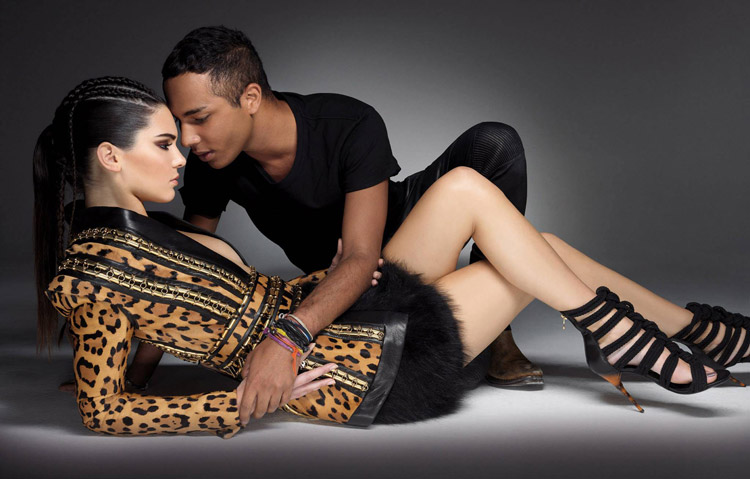 Olivier Rousteing and Jenner Kendall