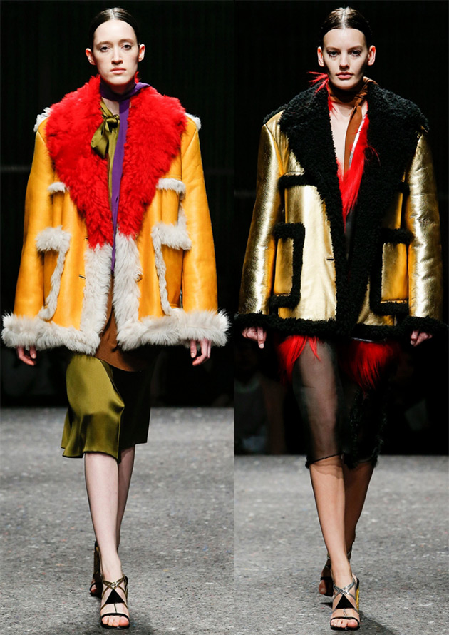 Prada sheepskin coats