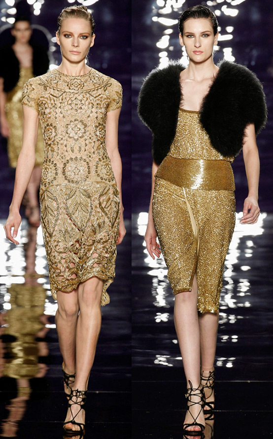 Gold dresses fall-winter 2024-2025