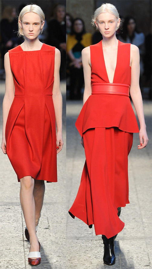 Red dresses fall-winter 2024-2025