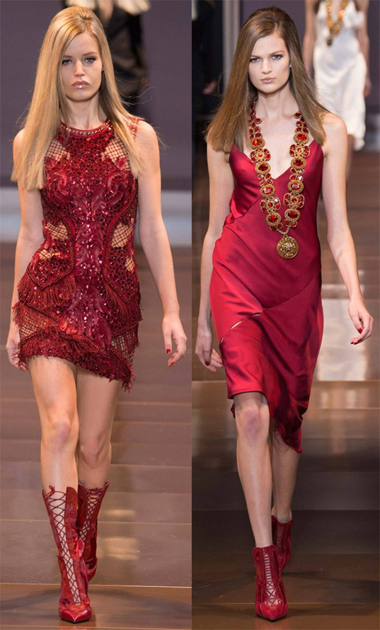 Red dresses fall-winter 2024-2025