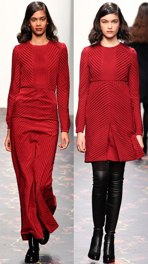 Red dresses fall-winter 2024-2025