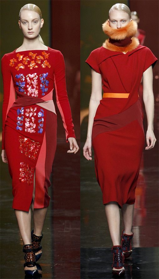 Red dresses fall-winter 2024-2025