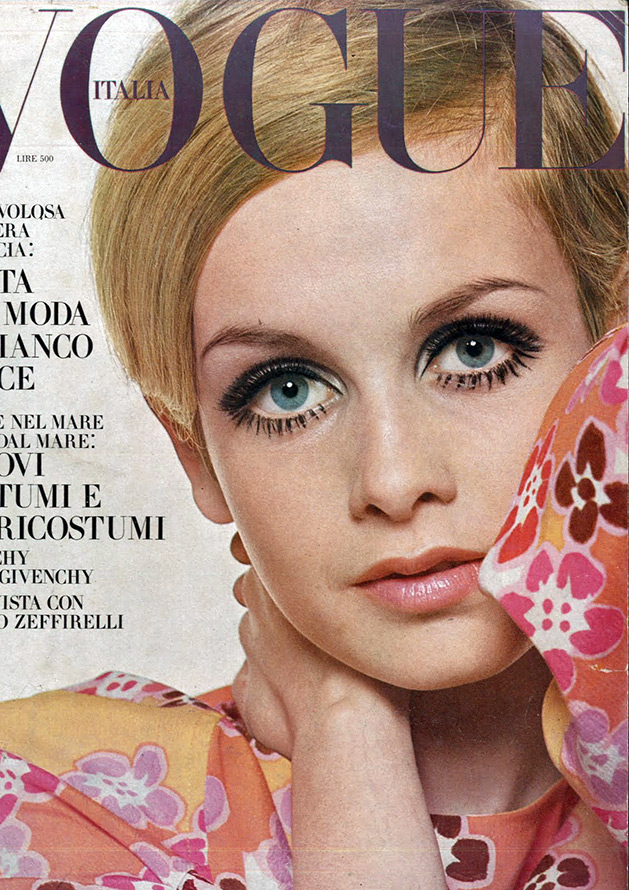 Twiggy on the cover of VOGUE